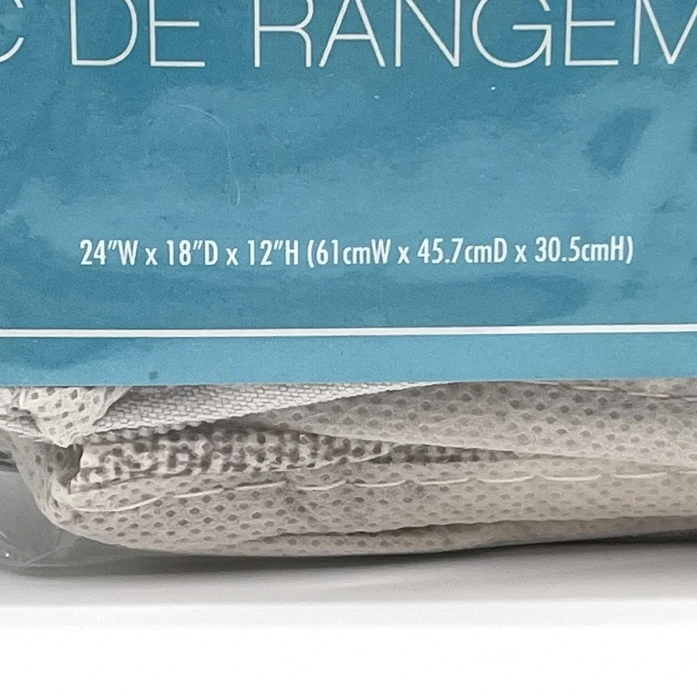 Jumbo Storage Bag Zippered Dust Proof Chevron Tan Taupe New Dorm Closet